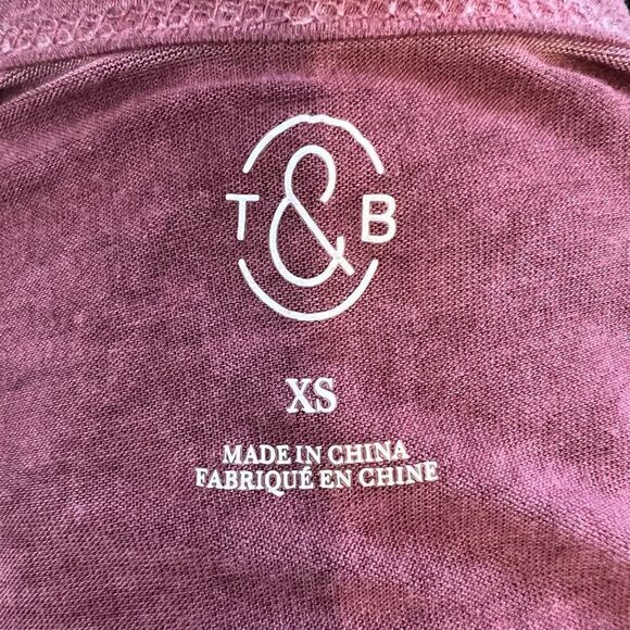Treasure & Bond Oil Washed Cutout Tee Shirt XS - Picture 6 of 8